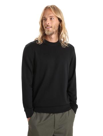 Pánské Mikiny S Kapucí Icebreaker Merino Shifter Long Sleeve Sweatshirt Černé | CZ 1669AHKP